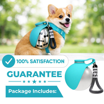 📢📢50% OFF !! ⏰ 2-in-1 Portable Dog Water Bottle for Small Dogs - Leak-Proof & Compact