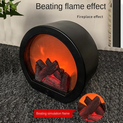 Flameless LED Fireplace Decorative Lantern Lamp