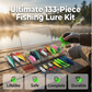 📢📢50% OFF !! ⏰ Fishing Lure Kit – Hard & Soft Baits with Organized Tackle Box 🎣