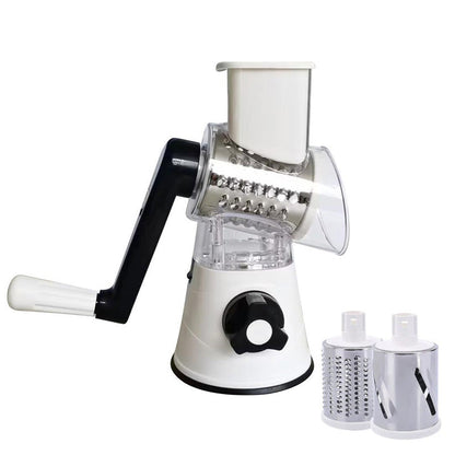 🔥Kitchen Artifact🔥3 in 1 Rotary Cheese Grater Vegetable Slicer