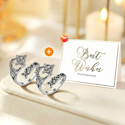 S925 Sterling Silver Celtic Knot Open Ring（50% OFF）