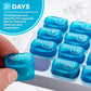 📢📢50% OFF !! ⏰Monthly Pill Organizer with Lid - Arthritis-Friendly Easy-Open Lids 31 Removable Daily Pill Pods Date Reminder & Travel Case for Vitamins & Medications