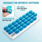 📢📢50% OFF !! ⏰Monthly Pill Organizer with Lid - Arthritis-Friendly Easy-Open Lids 31 Removable Daily Pill Pods Date Reminder & Travel Case for Vitamins & Medications