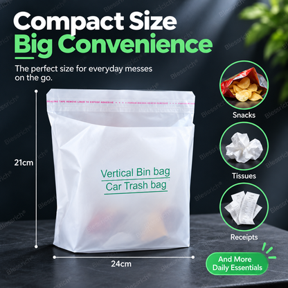 🥳2026 HOT SALE🥳💞50K+ SOLD!🚗Self-Adhesive Car Cleaning Bags – Stick anywhere, stand firm. Multi‑use for trash or storage. No mess, no marks. 🧹✨