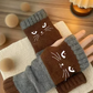 🐱Cute Women’s Knitted Cat Gloves — For Warm Hands & Free Fingers🧶