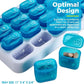 📢📢50% OFF !! ⏰Monthly Pill Organizer with Lid - Arthritis-Friendly Easy-Open Lids 31 Removable Daily Pill Pods Date Reminder & Travel Case for Vitamins & Medications