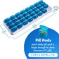 📢📢50% OFF !! ⏰Monthly Pill Organizer with Lid - Arthritis-Friendly Easy-Open Lids 31 Removable Daily Pill Pods Date Reminder & Travel Case for Vitamins & Medications