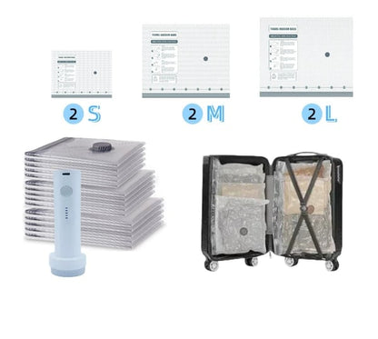 🔥NEW YEAR SALE - 50% OFF✨Cordless Travel Vacuum Storage Compression Bag Set