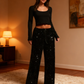 🎄Christmas Sale 60% OFF🔥Women's Sequin Sparkle Wide Leg Pants with Elastic Waistband