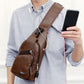 📢📢40% OFF !! ⏰Men's Multifunctional High Quality Leather Chest Bag