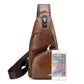 📢📢40% OFF !! ⏰Men's Multifunctional High Quality Leather Chest Bag