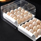 Pull-out food-grade refrigerator egg rack- stacks up to 32 eggs
