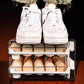 Pull-out food-grade refrigerator egg rack- stacks up to 32 eggs