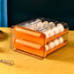 Pull-out food-grade refrigerator egg rack- stacks up to 32 eggs