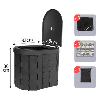 🚽 50% OFF NOW! 🏕️ Portable Outdoor Folding Toilet – Sturdy & compact – Includes waste bags, supports up to 300 lbs – perfect for camping, road trips or emergencies 🌲