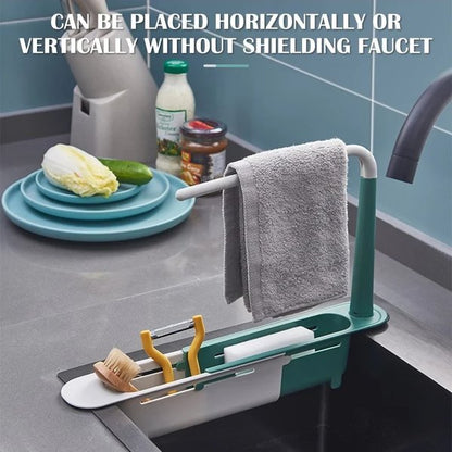 🎉Hot Sale 50% OFF🎉Updated Telescopic Sink Storage Rack