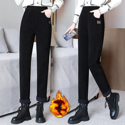 🔥 50% OFF! 💫WOMEN'S WARM TROUSERS - High Waist with Fleece Lining, Optimal Comfort for Winter, Ideal for Sports and Leisure❄️👖