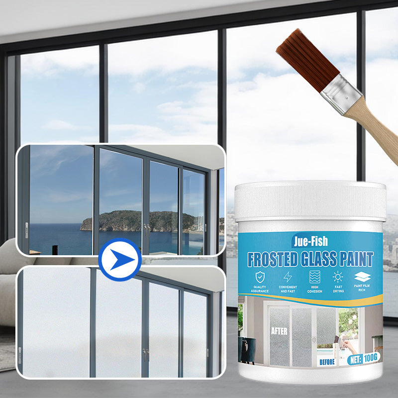 Waterproof Frosted Glass Paint for Door & Window with Brush linacky