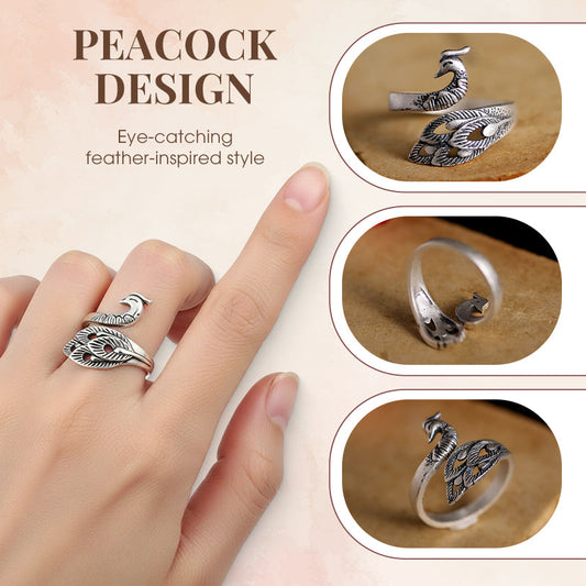 ⏰LAST DAY - BUY 1 GET 1 FREE!!💝Charming Adjustable Vintage Peacock Ring