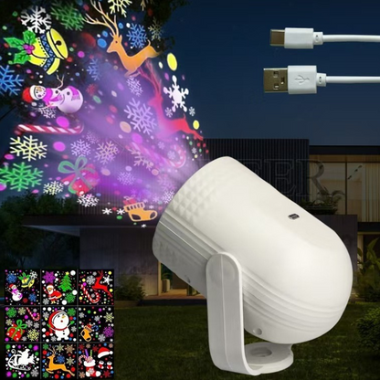 🔥Hot Sale🎅🏻Christmas Pattern USB LED Projection Light