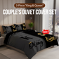 3-Piece "King & Queen" Couple's Duvet Cover Set