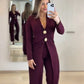 Women's Elegant Lapel Long-Sleeve Jumpsuit