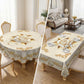 Waterproof Gold Rose Tablecloth