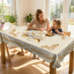 Waterproof Gold Rose Tablecloth