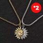 Sun & Moon Spliced Pendant Necklace Set
