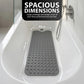 ZENO Bath Mat 100x40cm | Non-Slip Anti-Mould | 200 Suction Cups with Drain Holes | Large Rubber | Machine Washable & Durable