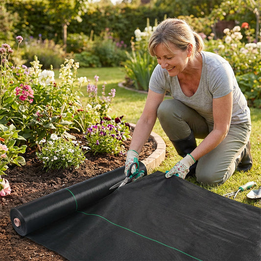 🌿 50% OFF NOW! 🧵 Weed Control Fabric – Blocks Sunlight, Breathable & Perfect for Garden Beds & Pathways 📉