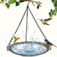 Vintage-Style Hanging Bird Feeder & Bath