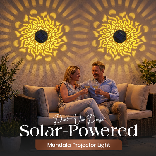 📢📢50% OFF !!!⏰Solar-Powered Mandala Projector Light
