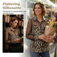Women's Leopard Print Shirt with Contrast Mesh