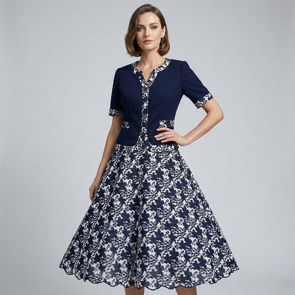 📢48% OFF!!!⏰Elegant Floral Print A-Line Dress