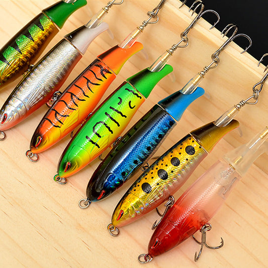 🎣 LIMITED-TIME 50% OFF! ✨ Propeller Floating Lure – Rotating Tail, 3D Eyes, Dual-Section 🐟