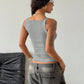 💐50% OFF ! Ribbed Tank with Adjustable Straps – A Must-Have for Your Wardrobe 🌸👗【Exceptional Price】