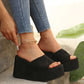 📢📢35% OFF !!!⏰Women's Open-Toe Slip-On Platform Wedge Sandals