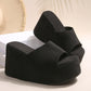 📢📢35% OFF !!!⏰Women's Open-Toe Slip-On Platform Wedge Sandals