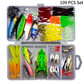 📢📢50% OFF !! ⏰ Fishing Lure Kit – Hard & Soft Baits with Organized Tackle Box 🎣