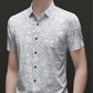 🥳SUMMER HOT SALE🥳💞50K+ SOLD!💥50% OFF! 🔥Chic Abstract Geometric Pattern Short Sleeve Lapel Shirt for Men