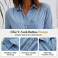⏳Limited-time 50% off⏰Relaxed Fit A-Line Denim Dress with Mesh Sleeve Detail👗