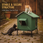 📢📢50% OFF !! ⏰All-Weather Elevated Outdoor Cat House