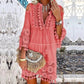 📢📢50% OFF !! ⏰Women's Loose Cotton Linen Embroidered Dress🌸👗