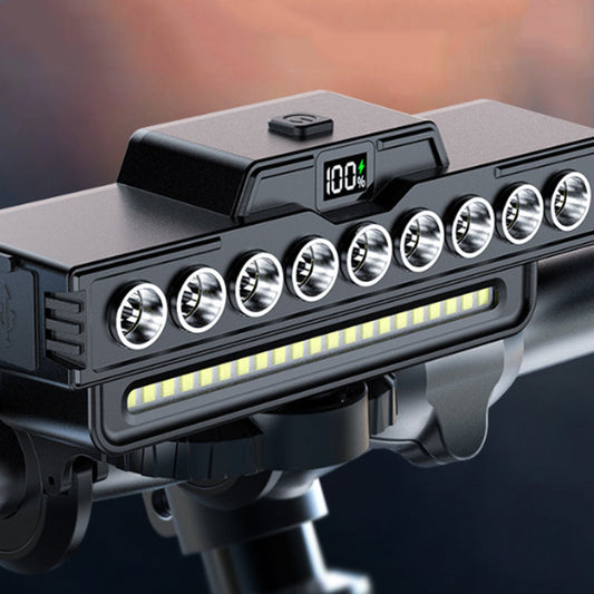 Rechargeable 28-LED Bicycle Headlight with Horn