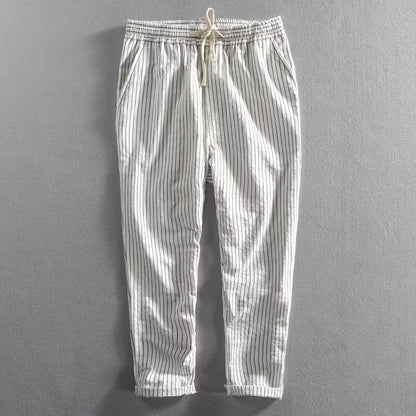 📢📢30% OFF !! ⏰Men's Striped Linen Blend Casual Pants