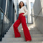 📢📢50% OFF !! ⏰Women's High-Waist Wide-Leg Solid Color Trousers