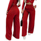 📢📢50% OFF !! ⏰Women's High-Waist Wide-Leg Solid Color Trousers