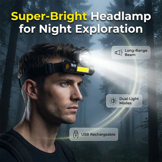 ⏰LAST DAY - BUY 1 GET 1 FREE!!🎁Ultra-Bright Multi-Mode Headlight with USB Charging