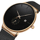 ⌚ 50% OFF NOW! 💧 Men's Minimalist Waterproof Quartz Watch – Clean dial, durable build & perfect for daily or office wear ✨